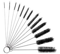 YIXISI 13 Piezas Juego de Botella de Limpieza Cepillos, Limpiador de Pajitas Cepillo, Cepillo para Tubos de Ensayo, para Lavar Botellas de Agua de Cuello Estrecho Frascos Tetera Boquilla, Negro