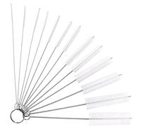 YIXISI 13 Piezas Juego de Botella de Limpieza Cepillos, Limpiador de Pajitas Cepillo, Cepillo para Tubos de Ensayo, para Lavar Botellas de Agua de Cuello Estrecho Frascos Tetera Boquilla, Blanco
