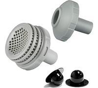 Yizemay Juego de Conexión para Piscina de 32 mm, Kit de Conectores BlackJet para Agua de Piscina Accesorio de Piscina para Conexión de 32 mm Filtro de Piscina con Colador y Enchufe (A)