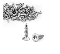 YIZOR 150PCS Viti legno Torx M3x12mm Acciaio Inox | Testa piana svasata, antiruggine e anti-camout, ideale per mobili, armadi e progetti fai-da-te per terrazze