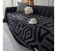 YJSZY Funda De Sofá,LíNea Bohemia GeoméTrica Cubre Sofá,Manta Cubre Sofa Multiusos para 1/2/3/4 Plazas,para SofáS Y Cama King Size,CóModa Cubrecama Protector Sofa,Decorativa (Dark Grey,180x150cm)
