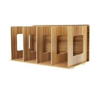 YJZQ Revistero extraíble de madera para manualidades, organizador de escritorio con 4 compartimentos, para libros, revistas, CD