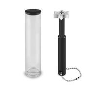 Ykimok Afilador de ranura para palos de golf con 6 cabezales, herramienta de reranurado y limpieza para planchas y cuñas, afilador de ranura con tubo de almacenamiento, color negro