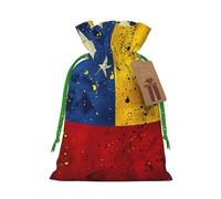 YKJJFVZ Bolsas de regalo con cordón de tamaño mediano con estampado de bandera de Venezuela, bolsas de joyería para caramelos, regalos de boda, Navidad