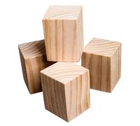YKMYXZ 4 elevadores Cuadrados for Muebles, de Madera Maciza, Resistentes, for Camas y sofás. Elevan la Altura 3 a 20 cm(7 x 7 x 5cm)
