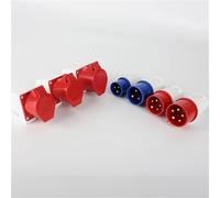 YKYNCJJT 1 unid Enchufe Industrial IP44 Impermeable 5 Pines 16A Conector eléctrico for Montaje en Pared - y Blanco