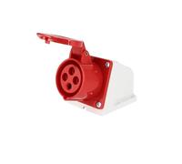 YKYNCJJT Conector eléctrico Industrial 3P/4P/5 Pines, 32A, IP44, Enchufe montado en la Pared Impermeable for Aplicaciones de 220V y 380V, 1 ud(4p 32a Mounted)