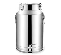 YLKJCE Bidón De Acero Inoxidable para Transporte De Leche con Grifo bidón de Leche Sellado 5 litro Cubo para Vino/Recipiente para lácteos/bidón de Leche/Jarra con Tapa Sell(Capacity,35liter)