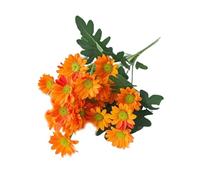 Ylnailky Flores artificiales resistentes a los rayos UV | Hojas de eucalipto falsas impermeables para otoño, Acción de Gracias, Halloween, tumba, ventana, cementerio, hogar, jardín, patio, porche