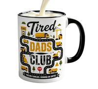 Ylnailky Tazas Para Papá | Divertida Vajilla De 330 ml Con Estampado De Mapa De Vehículos - Taza de Café de Cerámica Divertida y Graciosa,Para Mamá Papá Esposo Hombres Mujeres Niños Amigo Oficina