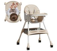 Ylnailky Trona Para Bebé | Plegable Ajustable Para Niños,Asiento Elevador con Plegable para Alimentación en Cocina Playa Restaurante Viajes Camping Exterior