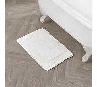 YMF Carpet Laura Ashley Volantes algodón 17 "x 24" baño Alfombra, Blanco, 17 x 24