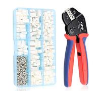 YMYP Crimpadora Pinzas para Crimpar con 720 PCS JST-XH - 0.25-1.5mm² para conectores AMP-TE 2.8/4.0/4.8/6.3 JST-SM2.54/XH2.54/VH3.96 y Molex - Alicates herramientas de crimpado