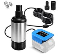 YNDZ Bomba sumergible/bomba de agua de 80 W con gran caudal para batería Bosch de 18 V GBA, cable de 4,5 m, compatible con baterías de iones de litio de 18 V Bosch, ideal para jardín, construcción e