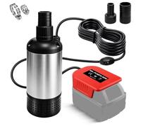 YNDZ Bomba sumergible/bomba de agua de 80 W con gran caudal para batería Einhell de 18 V, cable de 4,5 m, compatible con baterías Einhell Power X-Change, ideal para jardín, construcción e inundaciones