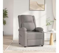 YNGBHFNOP Eléctrico reclinable 3 Posiciones Gris Topo 70x93x98 cm | Sillón Reclinable Eléctrico Tela Gris Taupe con Masaje y Calefacción, Sofá Relax Motorizado de 3 Posiciones con Reposapiés