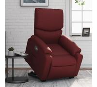 YNGBHFNOP Elevación eléctrica reclinable para Mayores Rojo 75 x 99 x 99 cm | Sillón Elevable Electrico Reclinable para Personas Mayores Cuero Sintetico Rojo Tinto con Mando y Motor Silencioso, Asiento