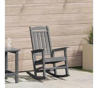 YNGBHFNOP HDPE Mecedora Exterior Estilo Moderno Gris Claro 92x70x108 cm | Silla Mecedora de Jardín Gris Claro HDPE Resistente al Agua para Exterior Terraza Balcón con Respaldo Ergonómico y