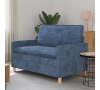 YNGBHFNOP Poliéster Moderno Minimalista para Sala Azul 126 x 81 x 87 5 cm | Sofá Azul 126x81x87,5cm Poliéster Tela Resistente Cojines Gruesos 2 Plazas Sala Moderna