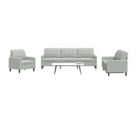 YNGBHFNOP Terciopelo Suave Estructura Metalica versatil Gris 77x77x80cm | Juego de sofás con cojines 4 piezas terciopelo gris claro, sofá modular con reposapiés para sala de estar, sala de juegos y