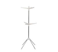 YNNHUDEEP Tendedero plegable giratorio de 140 cm, con 3 brazos extensibles para perchas, ahorra espacio para balcón y interior, con 4 patas de metal inoxidable