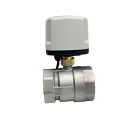 YNPPLGTJC Válvula de Bola eléctrica roscada Acero Inoxidable DN50, latón, CA 220 V, 2 vías, 3 Hilos, 1,6 MPa, con actuador, Apta for Agua, Gas y petróleo(24vdc,2 Inch)