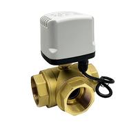 YNPPLGTJC Válvula de Bola motorizada DN40 3 vías, latón, IP65, Impermeable, Cables, 2 Controles, Tipo T, CA 220 V, CC 12, 24(220vac-t Type)