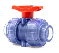 YNPPLGTJC Válvula de retención Bola PVC 20-63 mm diámetro Interior, válvula Globo Transparente, unión for riego jardín y Tanque(Ball Valve,Id63mm)