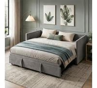 YNYHTER Sofá Cama Matrimonio,Sofá Cama Extensible 90/180x200cm Sofa Cama 2 Plazas Cama De Invitados Camas de Día Extensible Sofas Camas Multifuncional,sin colchón (Gris, 90/180x200cm)