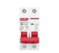 YNZUNMY Magnetotermico,Disyuntor Mini disyuntor Solar MCB de 2 Polos, 1000 V CC, protección contra sobrecargas, 6 A, 10 A, 16 A, 20 A, 25 A, 32 A, 40 A, 50 A, 63 A, 1000 V CC, fotovoltaico.(20A)