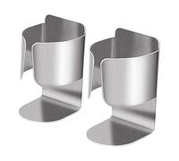 Yoassi 2PCS Soporte Cepillo de Dientes Eléctrico, Soporte Cepillo Adhesivo en Pared con Etiqueta Autoadhesiva 3M,Organizador de Pasta de Dientes de Acero Inoxidable para Baño, Cocina,Sin Taladros