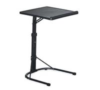 YOEVU Mesa Auxiliar Plegable en Forma de C Negra, Altura Ajustable 63-76 cm, Tablero Inclinable, Mesa para Portátil, Sofá o Cama, Compacta y Moderna