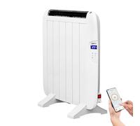 YOEVU Radiador eléctrico bajo consumo 4 elementos 900W de Pared o Pie