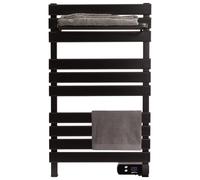 Yoevu - radiador toallero eléctrico, con estante 3 barras, negro
