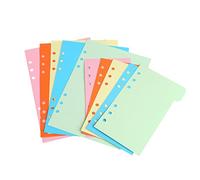 Yofo - 5 unidades de tarjetas de página A5 A6 separadores insertables de índice, carpetas clasificadas con 6 agujeros para filofax, agenda de viaje/planificador