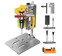 Yofuly Mini Taladro de Banco, Taladro de Columna Eléctrico de 7 Velocidades, Mini Mesa de Prensa Taladro Multifunción para Bricolaje en Metal, Madera, Manualidades CNC 795 Motor B10 Chuck
