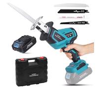 Yofuly Sierra Sable Inalámbrica para Batería MMAKI-TA 21V, Sierra Alternativa con Batería 1Pcs2.0Ah y Cargador, Velocidad Variable Sierra Sable Electrica para Cortar Madera y Metal