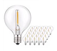 Yohencin - Bombillas G40, paquete de 25 bombillas LED de bajo voltaje E12, 3 V, 360 ángulos LED para luces de cadena solar G40, resistente a la intemperie(paquete de 25)