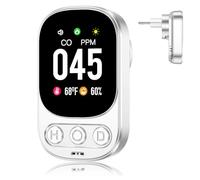 YOJOCK CO-Melder, Detector de Monóxido de Carbono 3-en-1 con Sensor de Temperatura y Humedad, Detector CO para Casa, Camper, Apartamento, Sótano, Taller y más, Certificado EN 50291 (Blanco Marfil)