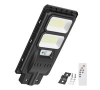 YOJZMA 192 LED Luminaria Solar para Exteriores, IP66 Impermeable con Sensor de Movimiento y Mando a Distancia, 6000K Luz de Seguridad del Anochecer al Amanecer para Patio, Aparcamiento, Área Comercial