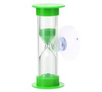 Yokawe Temporizador de Arena de Reloj de Arena de 2 Minutos con Ventosa, Reloj de Arena de plástico irrompible para cepillarse los Dientes, cocinar, Juegos, Aula Verde