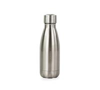 Yoko Design 1336 - Botella isotérmica (Doble Pared, Acero Inoxidable), Acero Inoxidable, Plata, 260mL