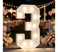 Yokqexz Letras y Números Luminosos Marquesina Fiesta y Cumpleaños