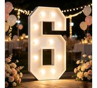 Yokqexz Letras y Números Luminosos Marquesina Fiesta y Cumpleaños