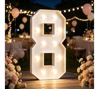Yokqexz Letras y Números Luminosos Marquesina Fiesta y Cumpleaños