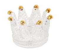 YolieraArt Makeup Sponge Holder, Crown Design Glass Stand, Fast Drying, Portable, for Home Bathroom Vanity, Suitable for All Cosmetic Sponges