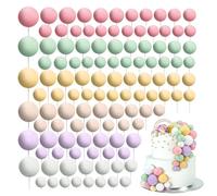 yolzhxe 108 Piezas Bolas Decoracion Tartas, 6 Colores DIY Topper Cake