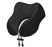 Yomisee Almohada de viaje para el cuello, almohada de espuma viscoelástica para viajes, aviones, para coches, trenes, hogar, oficinas (negro)