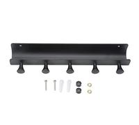 YONGZURA Gancho montado en la pared para baño en forma de U, toalla de aluminio, almacenamiento de ropa, estante colgante con 5 ganchos