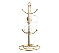 YONMLEDO Soporte Tazas Cafe Árbol De Taza De Encimera, Secador De Taza De Café De 6 Ganchos, Soporte for Taza De Café De Cocina, Soporte for Tazas De Té Encimera De Árbol,Oro